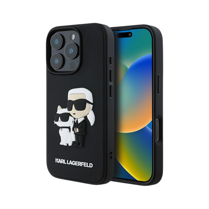Estuche Karl Lagerfeld HC 3D Rubber para iPhone 16 Pro - 0759000001