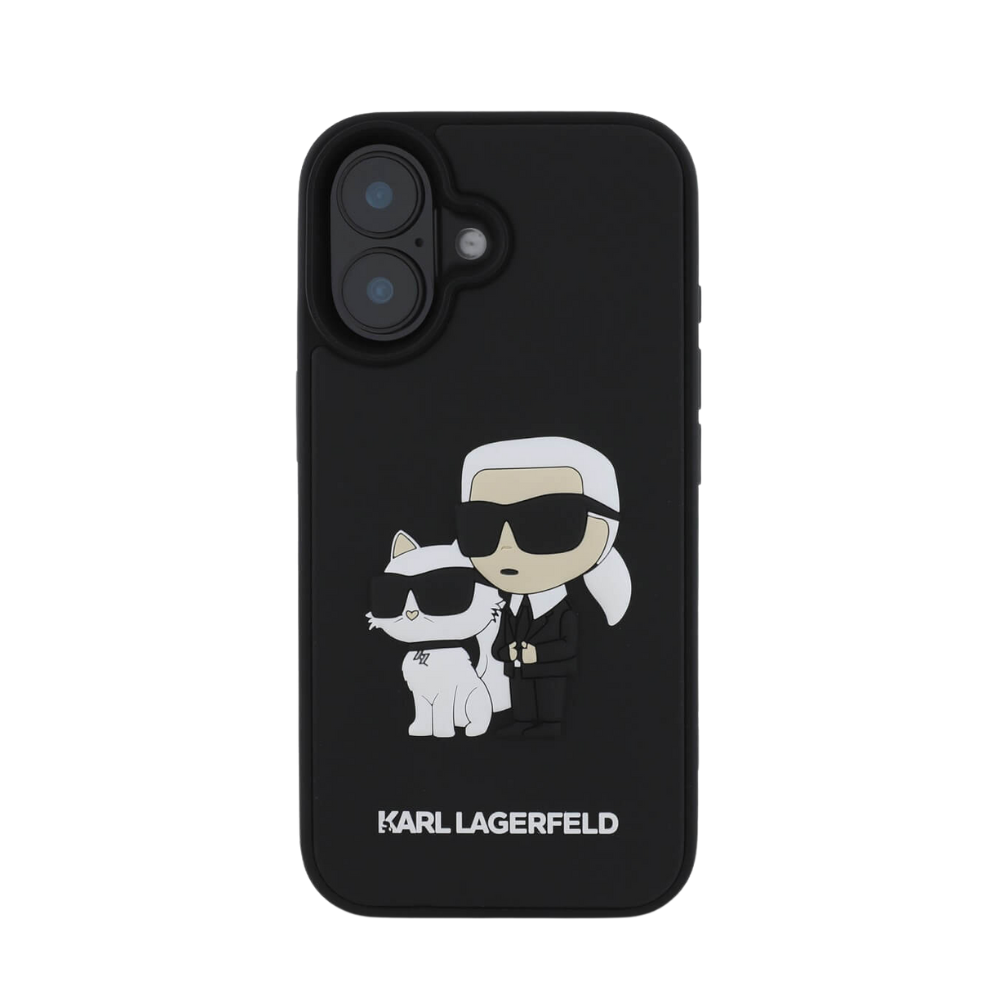 Karl Lagerfeld hc 3d rubber kc nft black iphone 16
