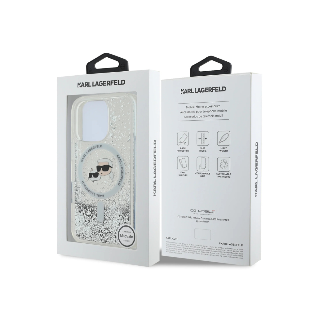 Estuche Karl Lagerfeld Hc MagSafe Glitter para iPhone 16 Pro - 0759000017
