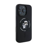 Karl Lagerfeld hc magsafe silicone kc heads ring black  iphone 16 pro