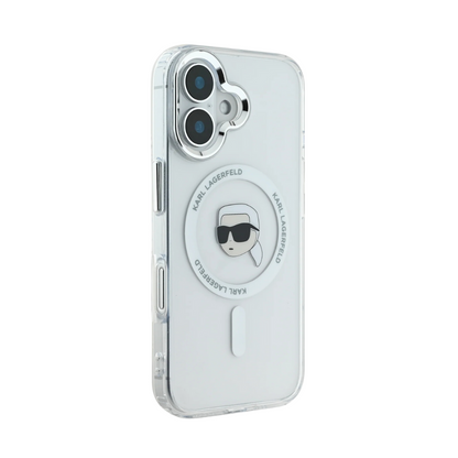 Estuche Karl Lagerfeld Hc MagSafe para iPhone 16 - Blanco - 0759000021
