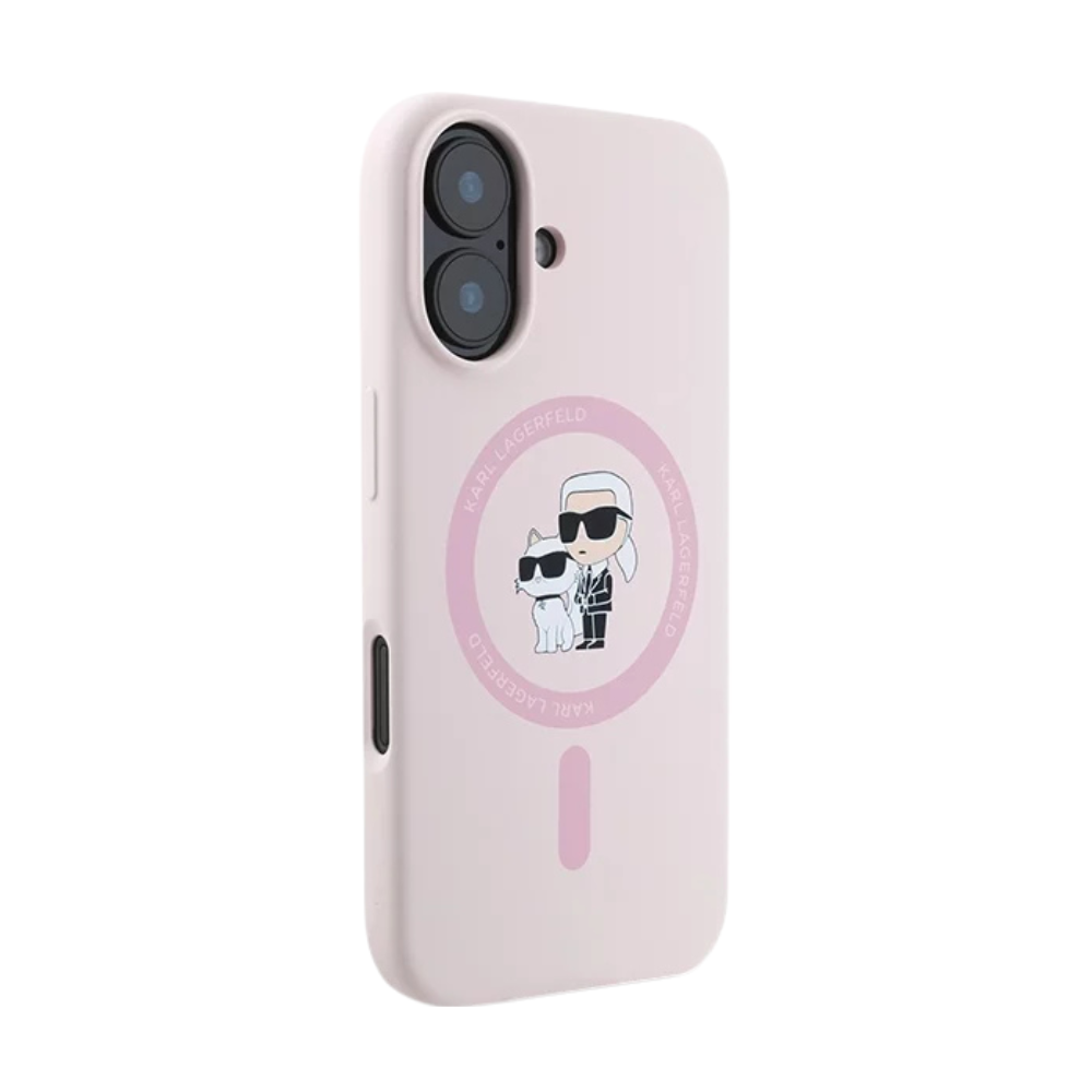 Estuche Karl Lagerfeld Hc MagSafe Silicone Kc Heads Ring Pink - 0759000024