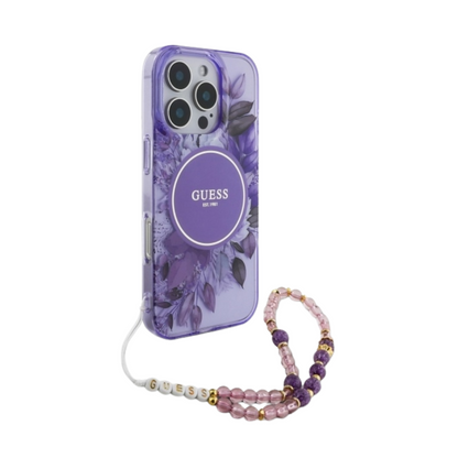 Estuche GUESS Hc MagSafe Iml Flowers Purple - 0760000005