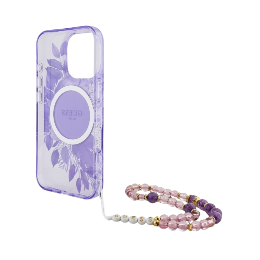 Estuche GUESS Hc MagSafe Iml Flowers Purple - 0760000005