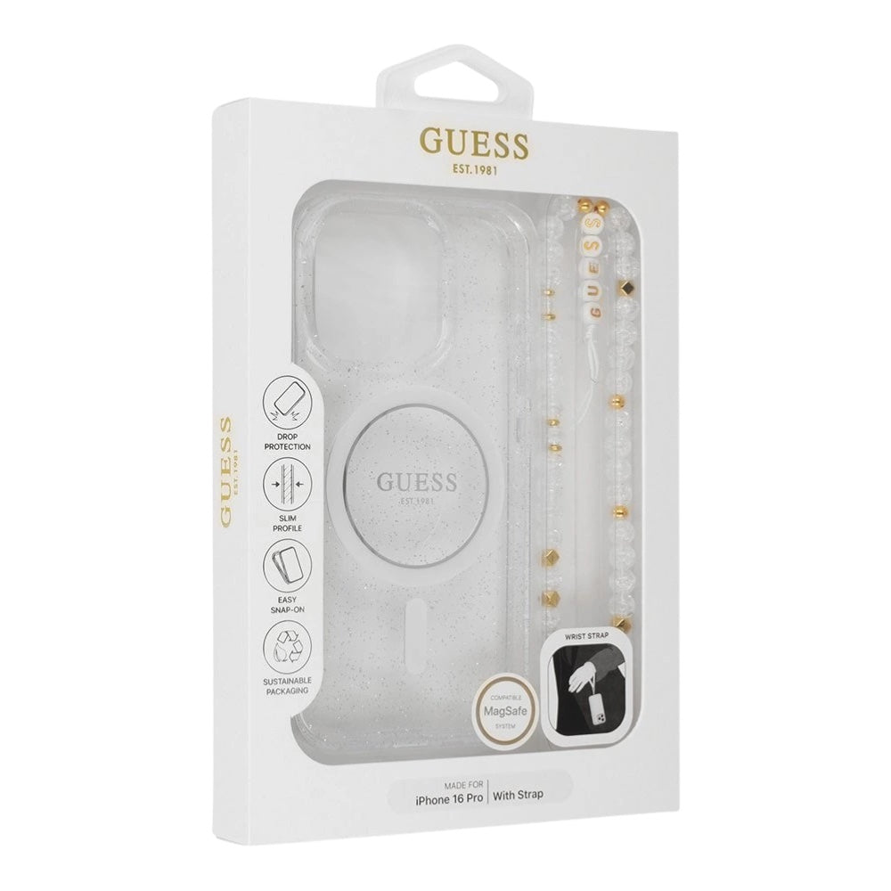 Estuche GUESS Hc MagSafe iPhone 16 Pro con Glitter - 0760000007