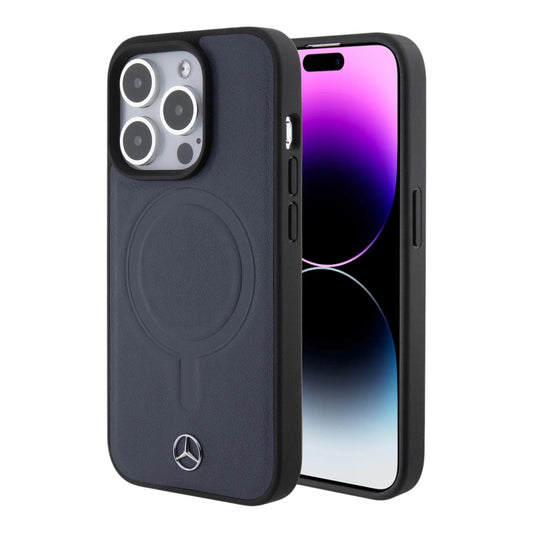 Estuche de Cuero Navy para iPhone 16 Pro Max - Mercedes-Benz - 0761000022