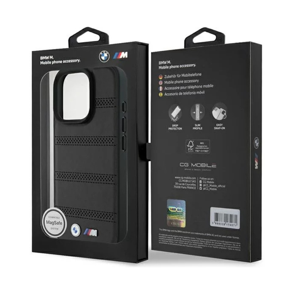 Estuche BMW Hc M MagSafe para iPhone 16 Pro - Negro - 0763000009