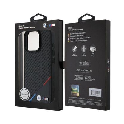 Estuche BMW Hc M MagSafe Carbono Tricolor para iPhone 16 Pro Max - 0763000018