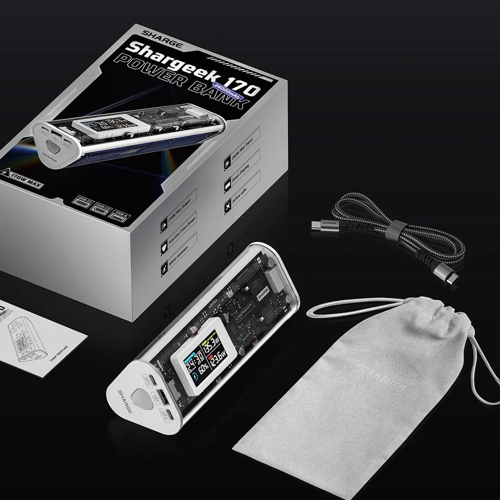 Accesorio sharge bateria shargeek 170  capacidad 24,000 mha color blanco