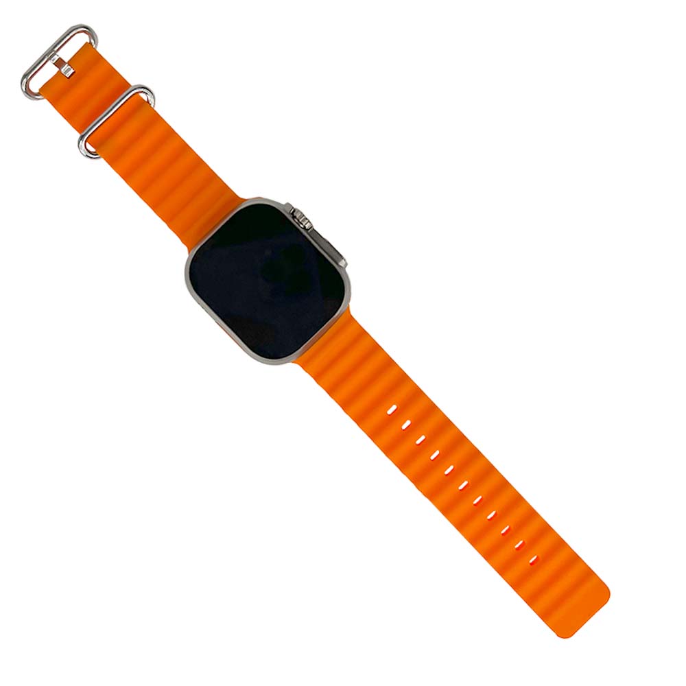 Gadget generico smart watch ultra 2 v9 con pulsera naranja color gris
