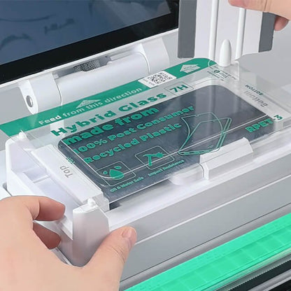 Maquina El Rey para instalar protector de pantallas automatico