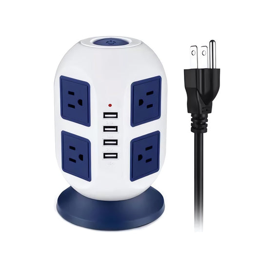Multi Socket 4 Conectores Blanco/Azul - Genérico - 1107101300230045