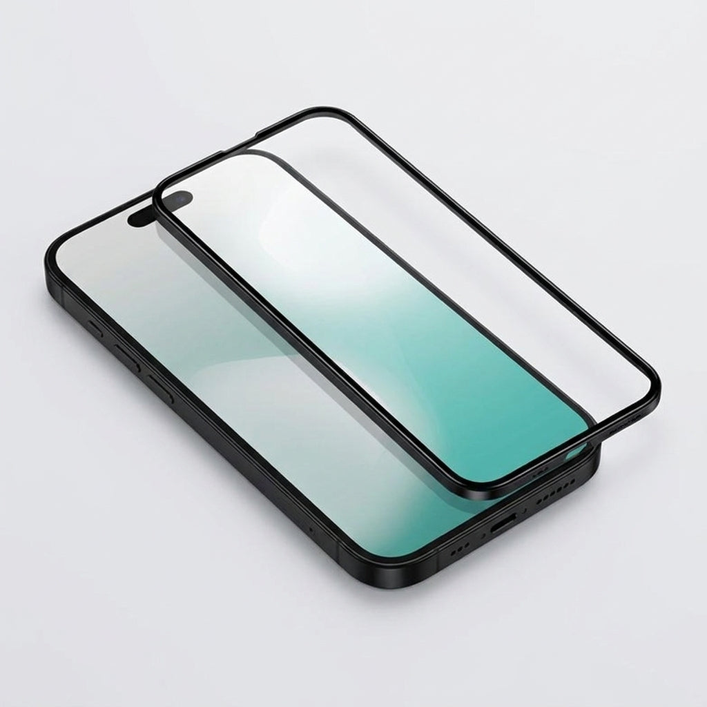 Vidrio Templado con Marco Negro para iPhone 17 Pro Max