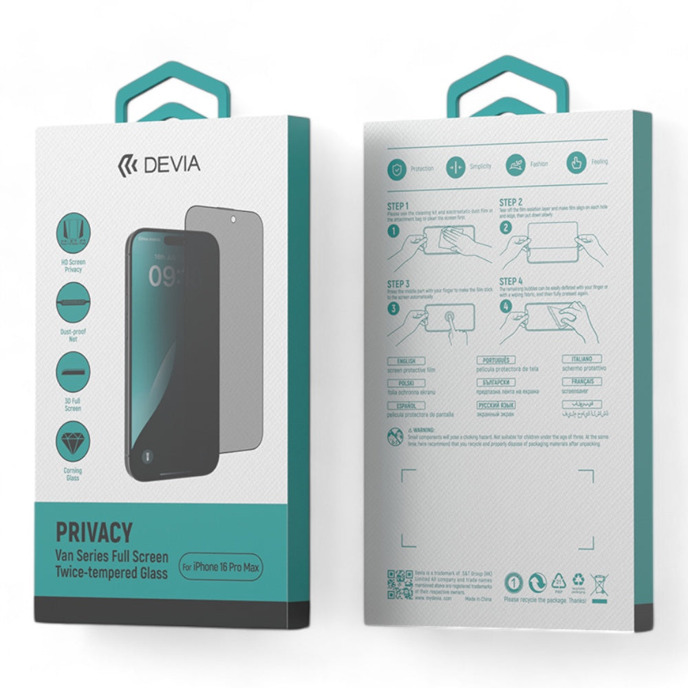 Protector Pantalla Devia Vidrio Templado iPhone 16 - 1311305700030215
