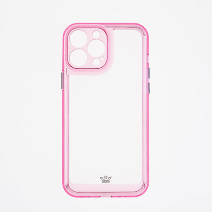 Estuche Transparente El Rey para iPhone 13 Pro Max - Rosado - 13PELRTMC03