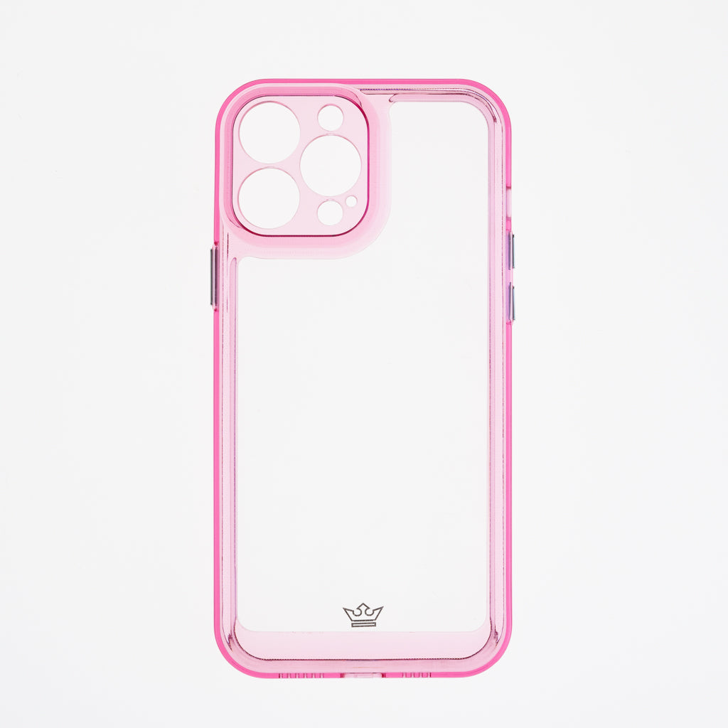 Estuche Transparente El Rey para iPhone 13 Pro Max - Rosado - 13PELRTMC03