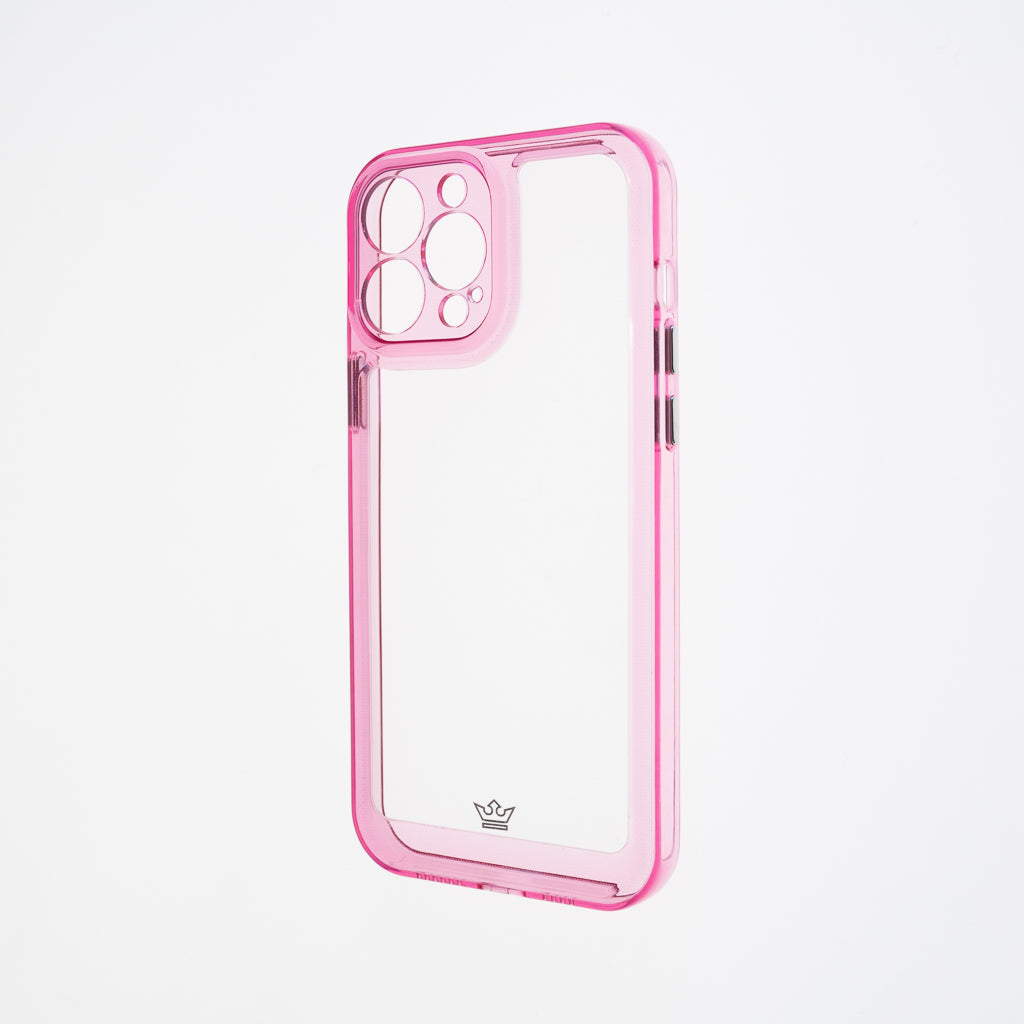 Estuche Transparente El Rey para iPhone 13 Pro Max - Rosado - 13PELRTMC03