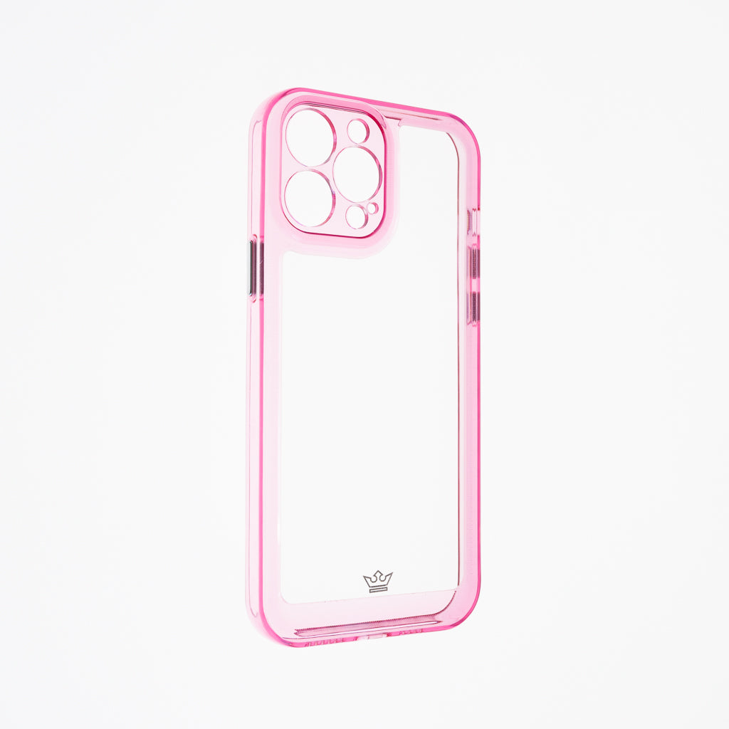 Estuche Transparente El Rey para iPhone 13 Pro Max - Rosado - 13PELRTMC03