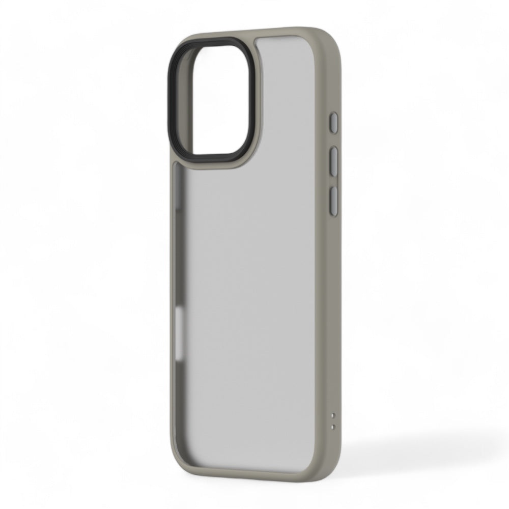 Estuche devia skin iphone 16 pino series shockproof case color gris oscuro