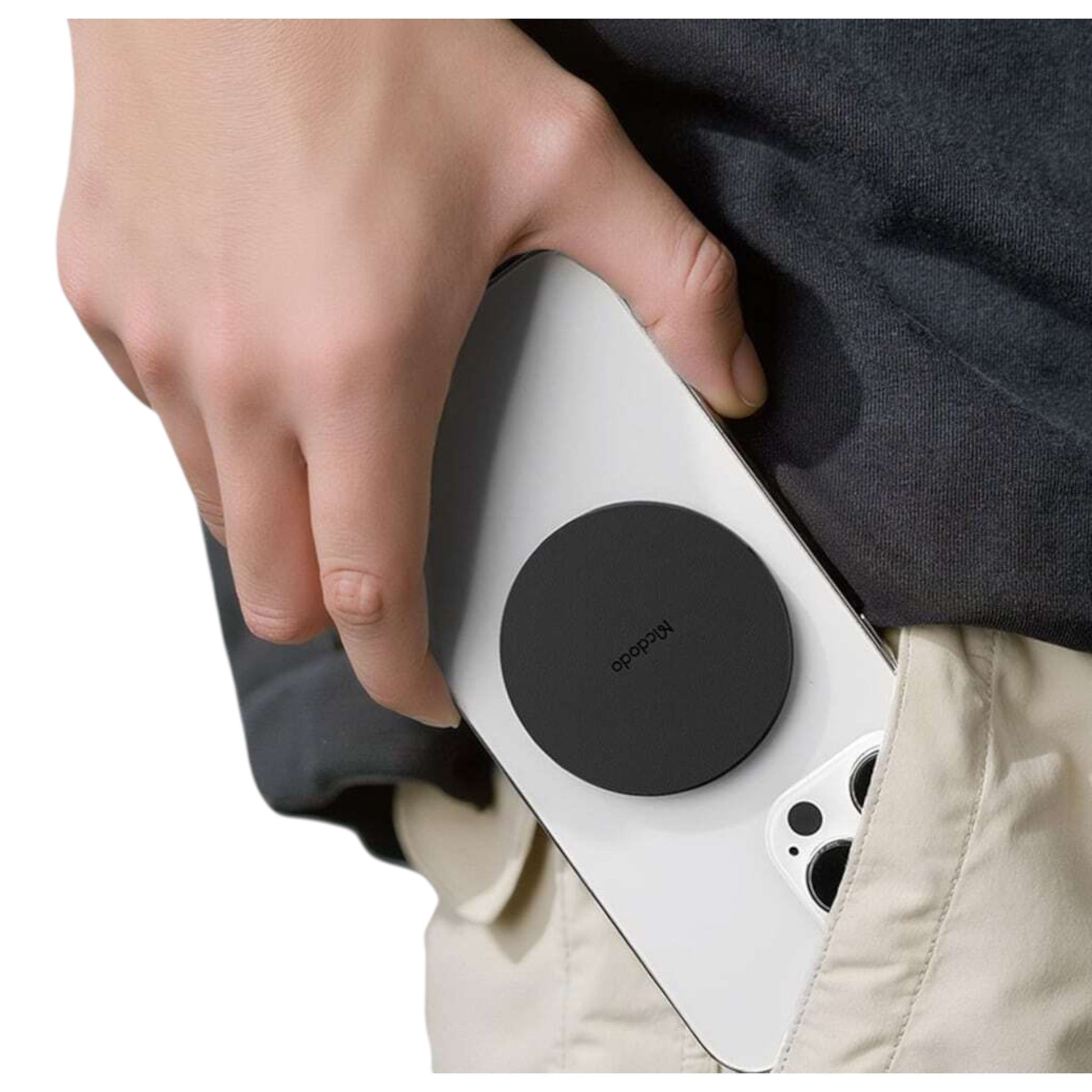 Soporte Circular Magnético McDodo MR-7910 - Napa Negro | TOP MOVIL Guatemala