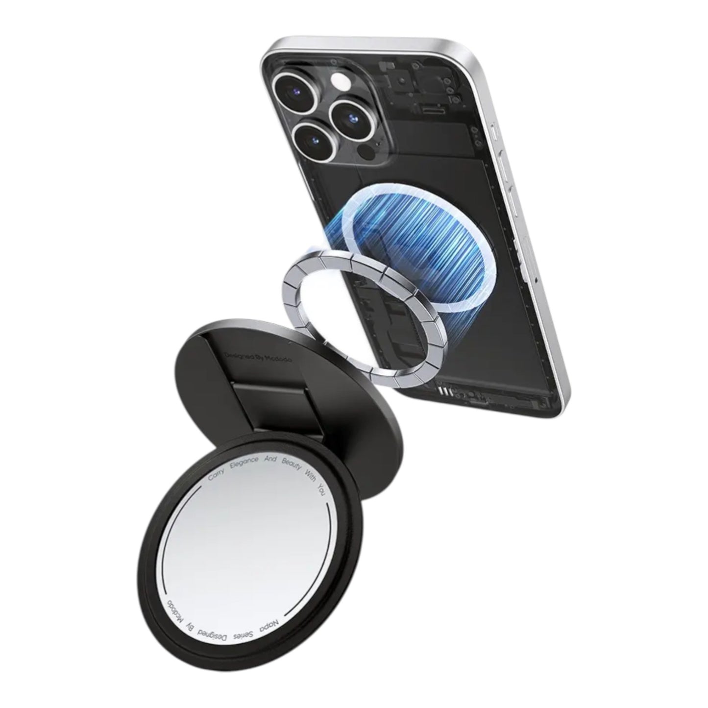 Soporte Circular Magnético McDodo MR-7912 - Napa Negro | TOP MOVIL Guatemala