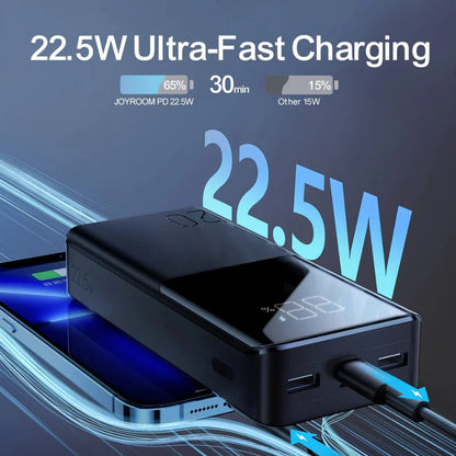 Joyroom 20,000 mAh 30w dos puertos usb y 1 tipo c con linterna