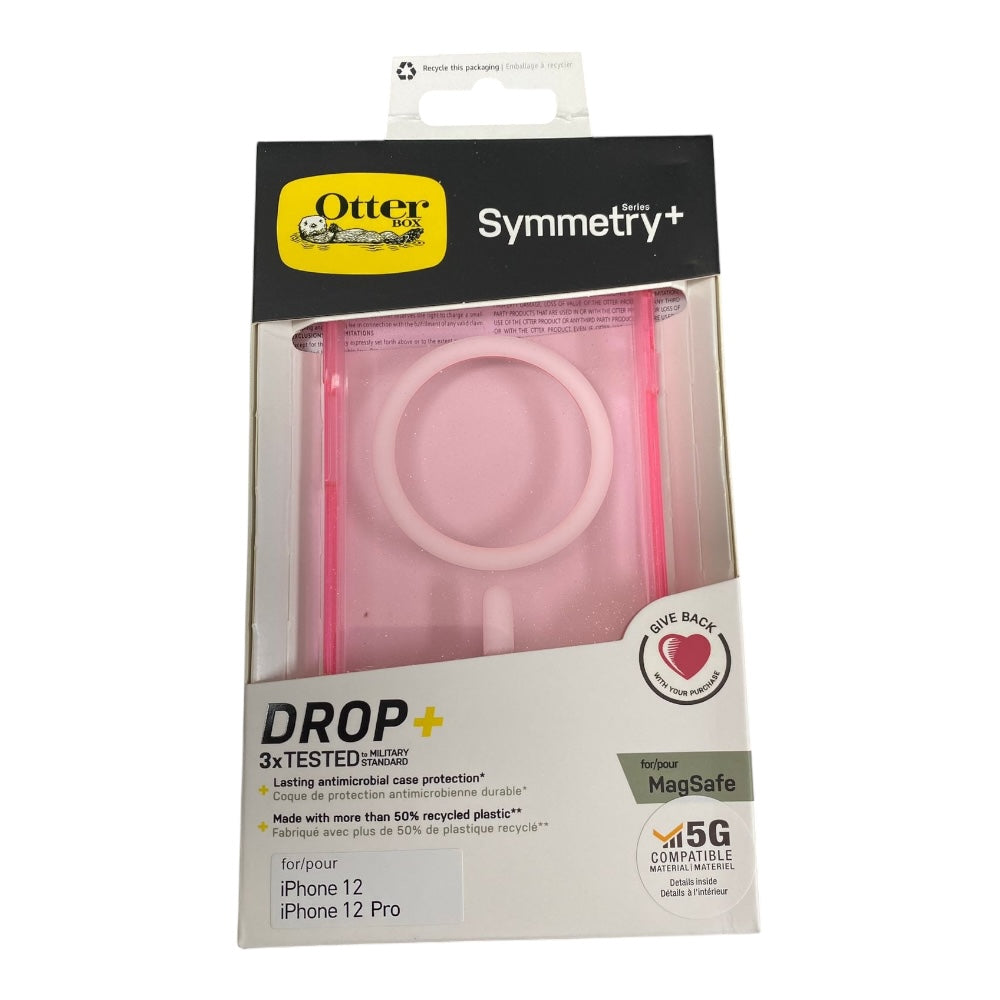 Estuche otterbox symmetry iphone 12 pro magsafe color rosado