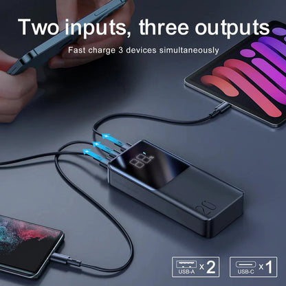 Joyroom 20,000 mAh 30w dos puertos usb y 1 tipo c con linterna