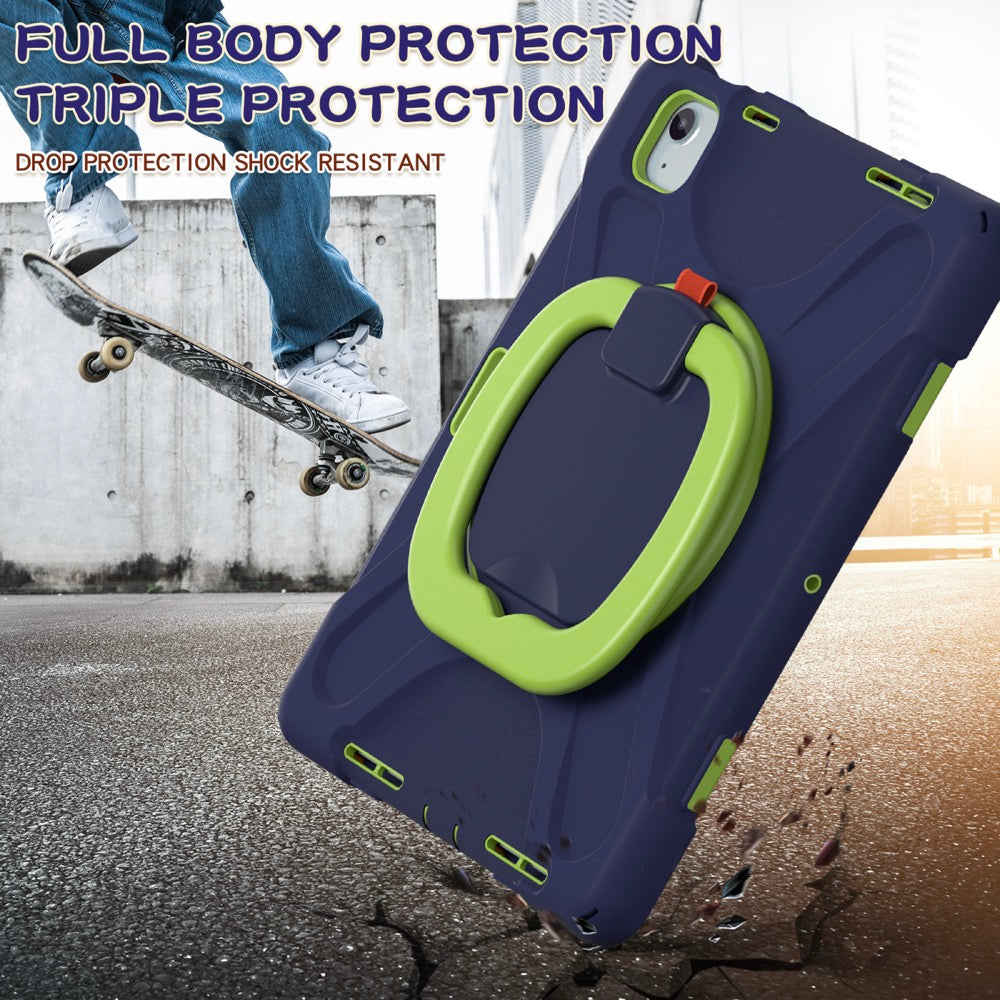 Estuche pirate b series modelo ipad air 11 2024 color azul marino  / verde con strap