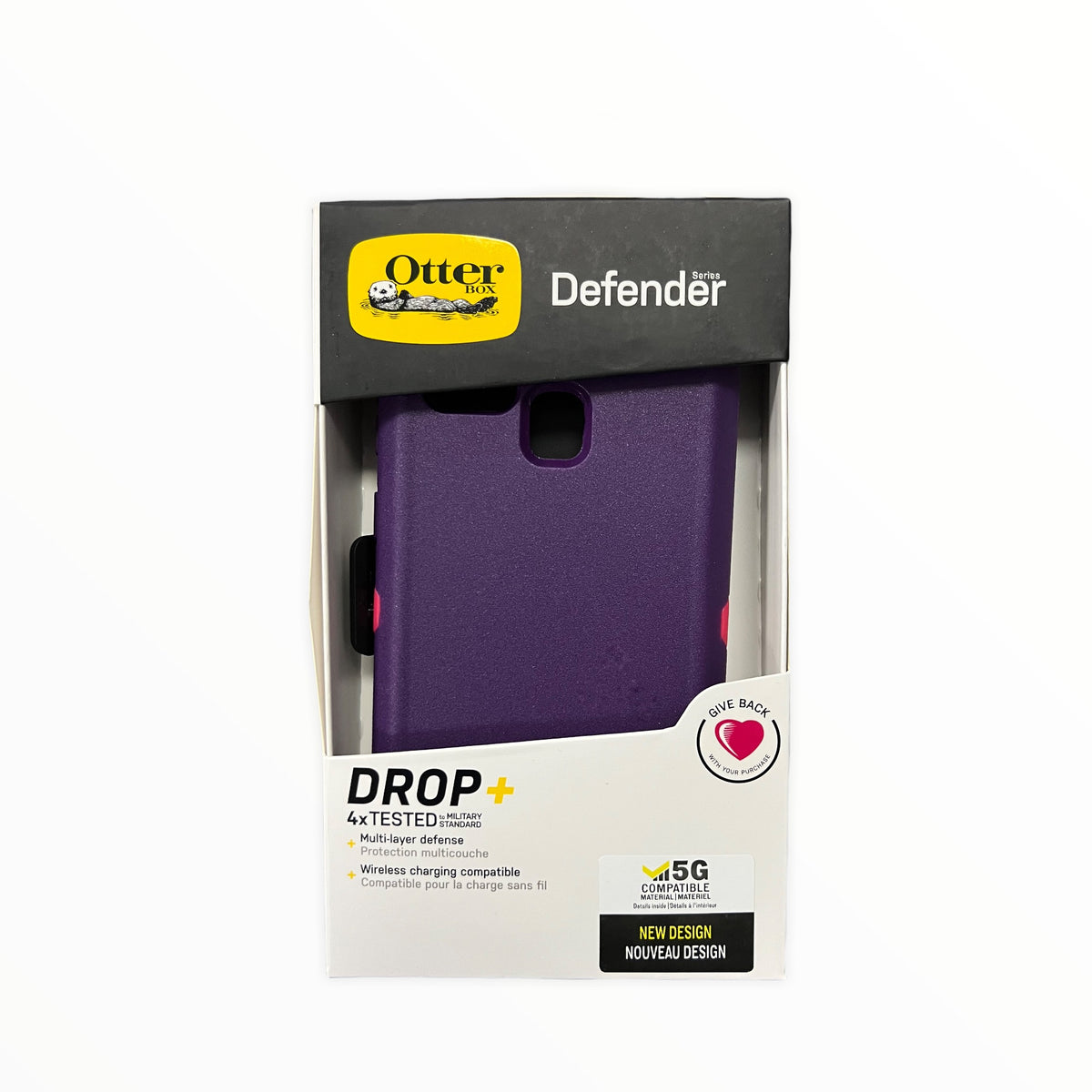 Estuche proteccion otterbox defender samsung a21s color morado / rosado