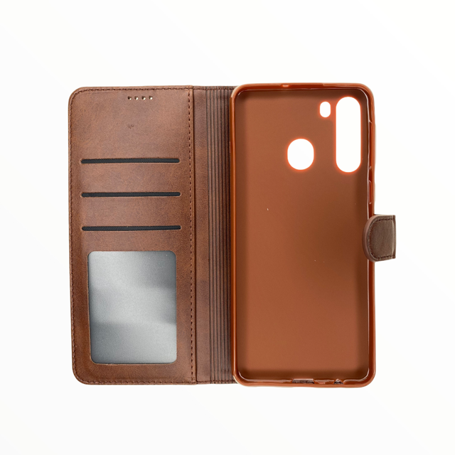 Estuche Carteras Imeeke Folio Libreta Samsung A21 - Color Café - A21UFC02