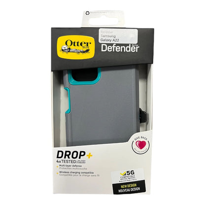 Case OtterBox Defender para Samsung A22 - Gris/Turquesa - A22DF006