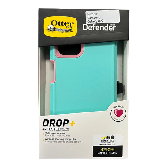 Case OtterBox Defender | Samsung A22 | Turquesa / Rosado