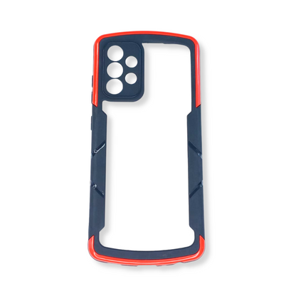 Estuche Transparente Samsung A72 - Rojo/Transparente - A72MRT06