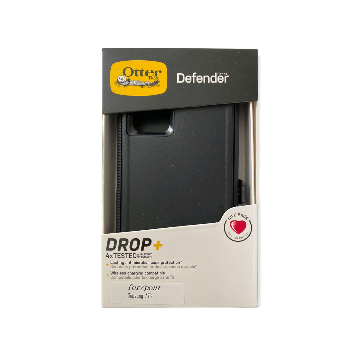 Estuche proteccion otterbox defender samsung a73 color negro