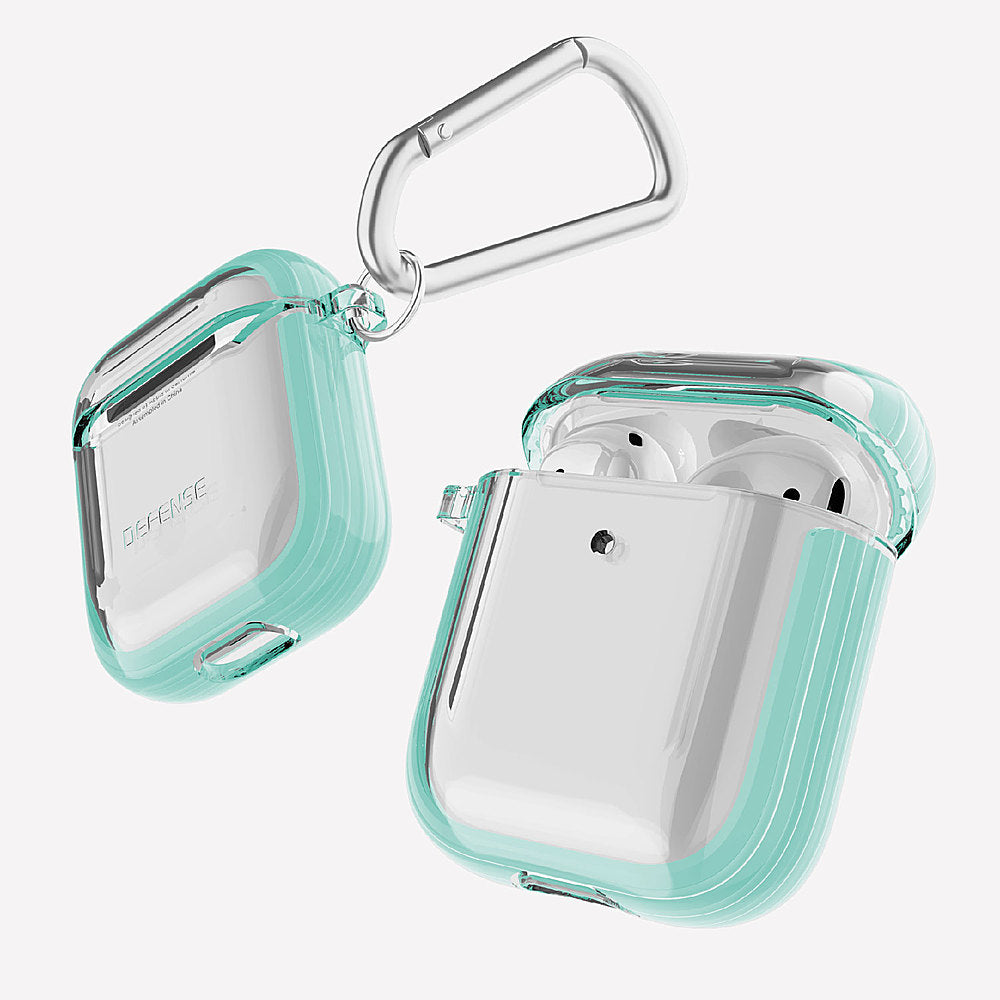 Estuche proteccion xdoria defense clear for airpods 1 / 2 apple gen 1 ,  gen 2 color turquesa