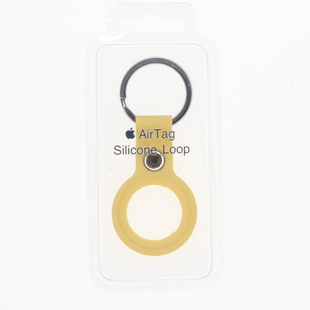 Estuche Silicon El Rey Abierto Ambolado Airtag Apple - Amarillo - AIRTRD09