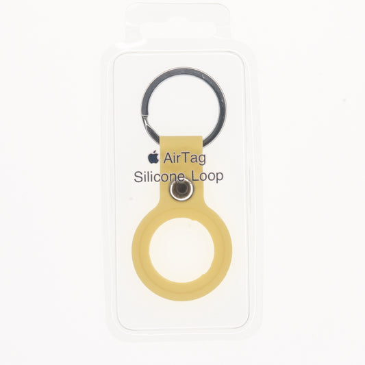 Estuche Silicon El Rey Abierto Ambolado Airtag Apple - Amarillo - AIRTRD09