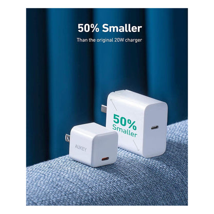 Cargador Aukey Pared 20W Ultra Compacto PD Blanco - AUK04