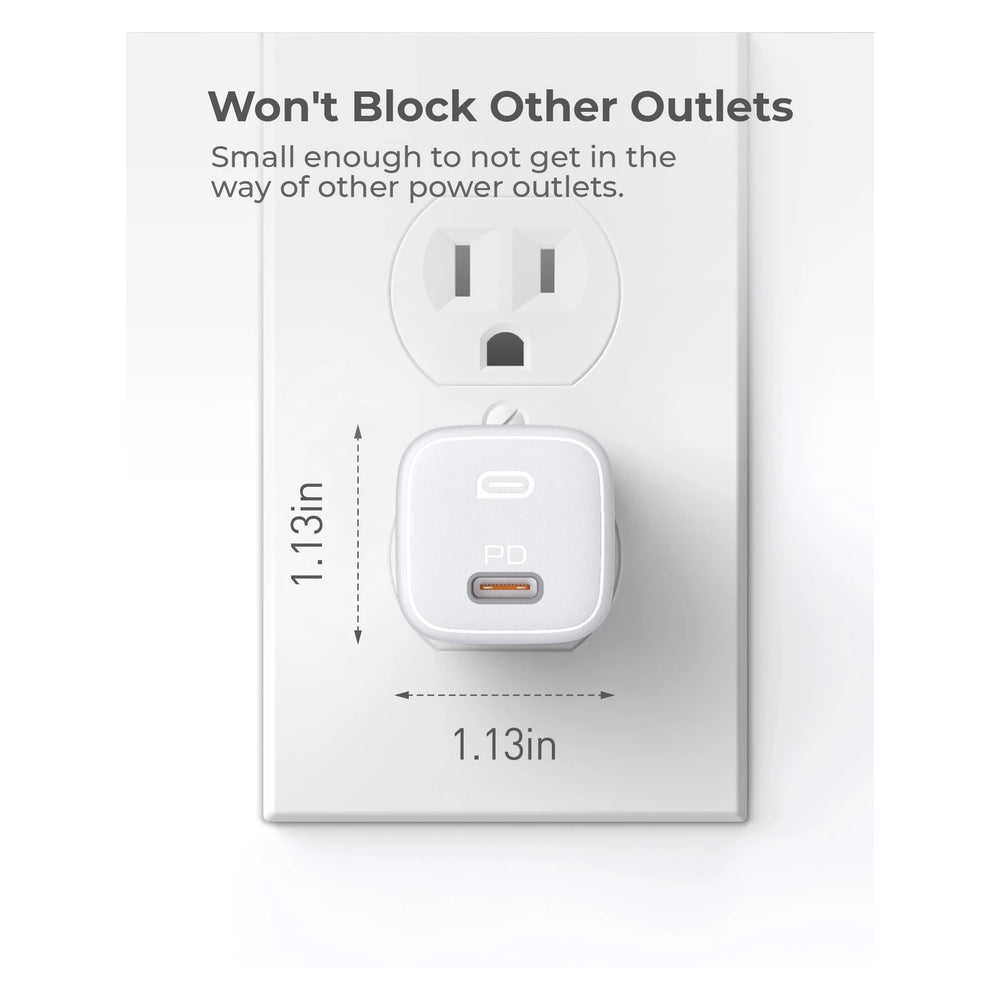 Cargador Aukey 20W PD Ultra Portable Blanco - AUK05