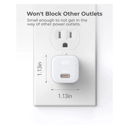 Cargador Aukey 20W PD Ultra Portable Blanco - AUK05