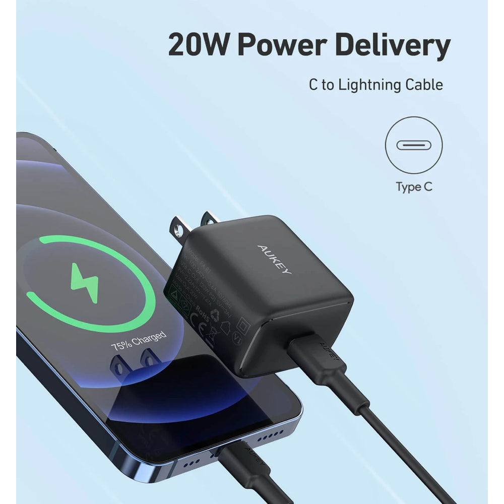 Cargador Aukey Pared 20w PD Blanco - AUK06