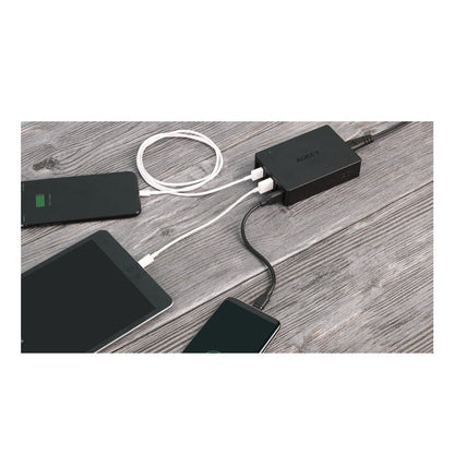 Cargador Aukey Estación 6 Puertos 60W - Carga Rápida - AUK09