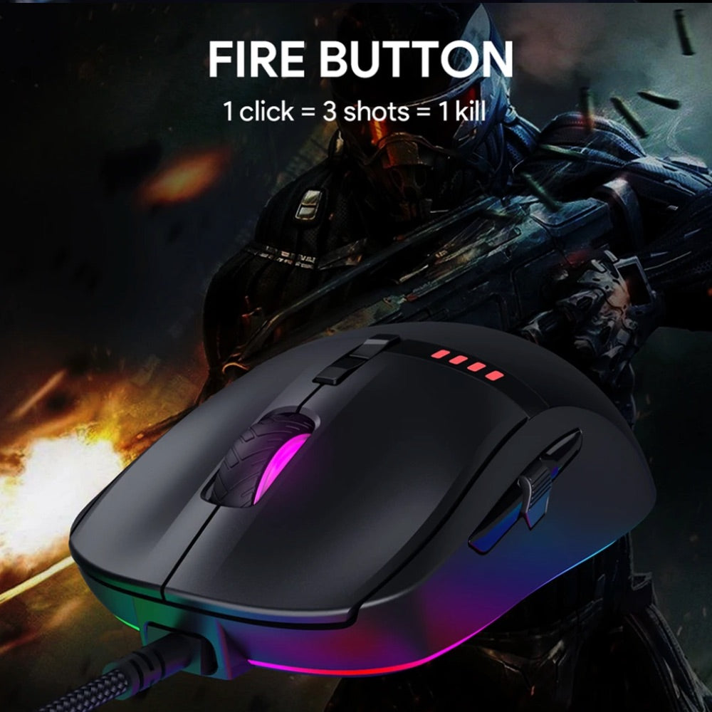 Aukey Gaming Knight RGB Mouse 10000 DPI - AUK17