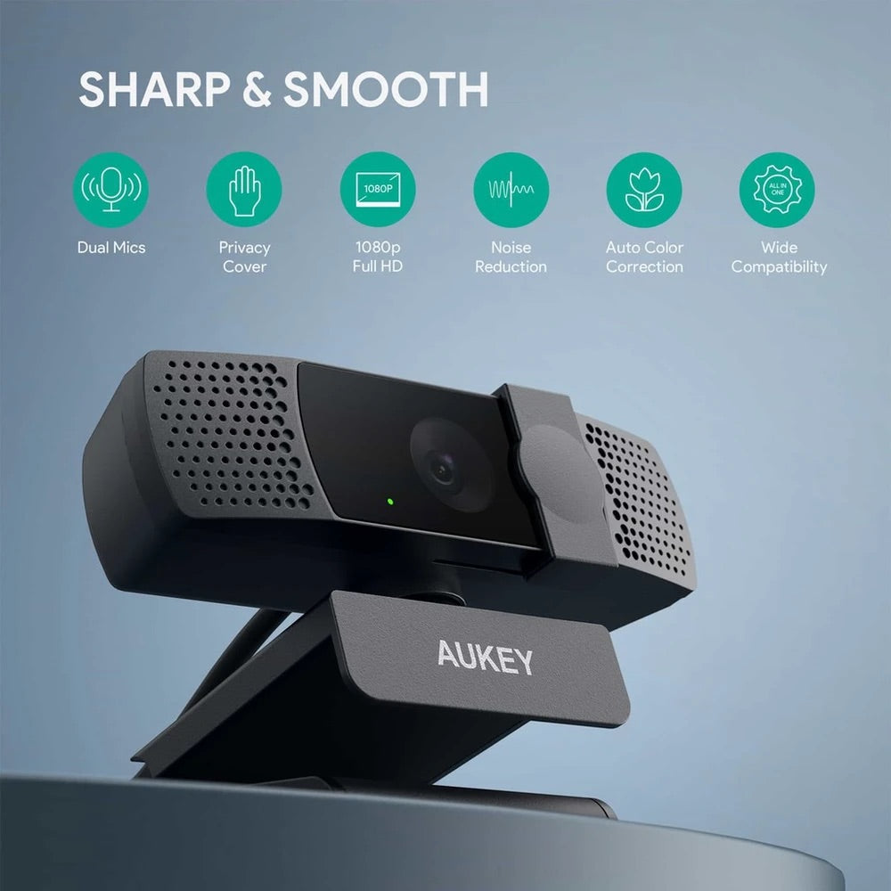 Webcam Aukey 1080p con Enfoque Automático - AUK20