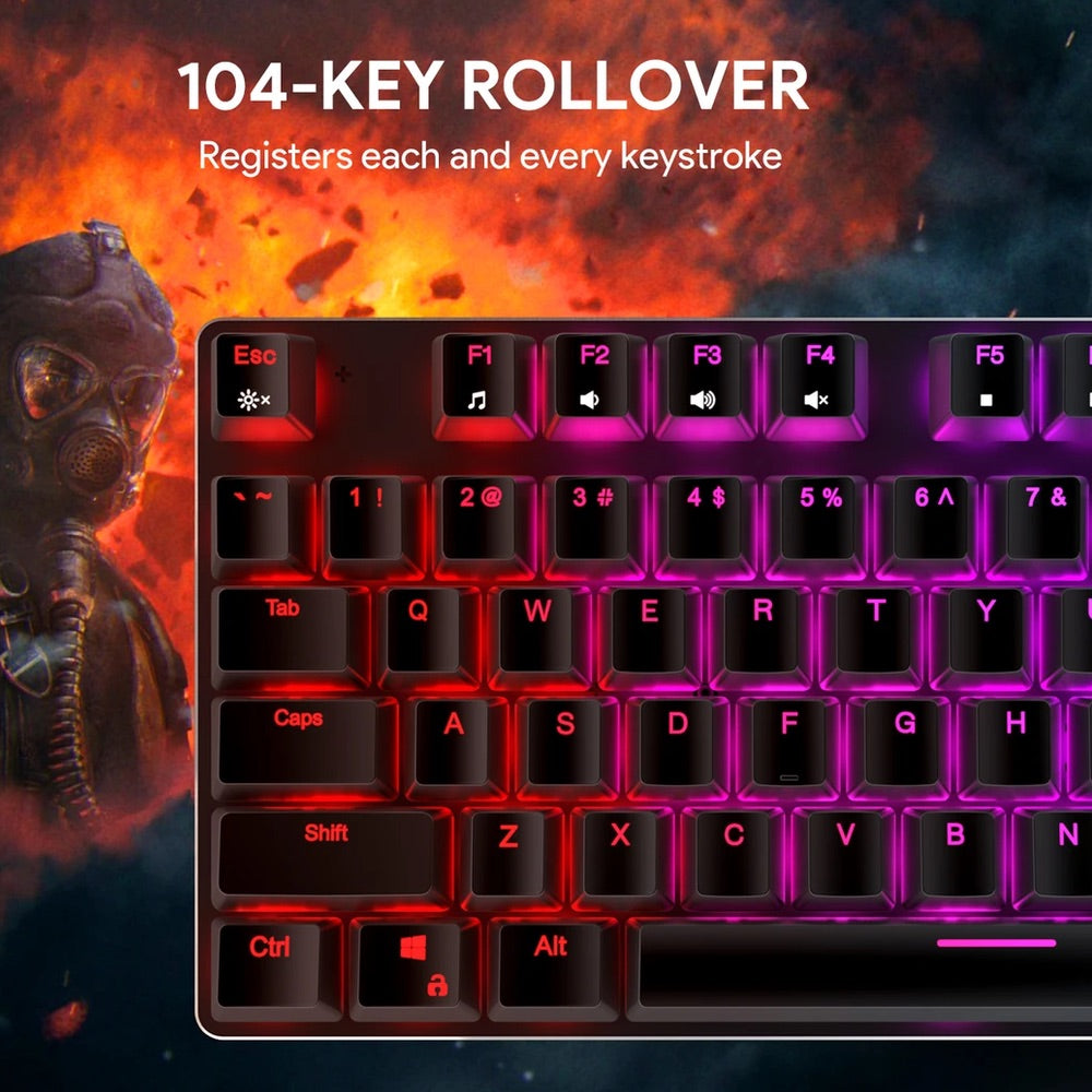 Teclado Mecánico Aukey KMG12 - 104 Teclas - AUK51