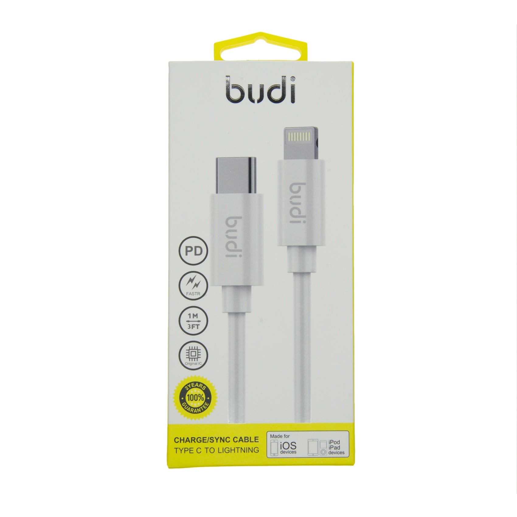 Cable Budi Adaptador Tipo C a Lightning Ultra Rápido - BUDITYC001