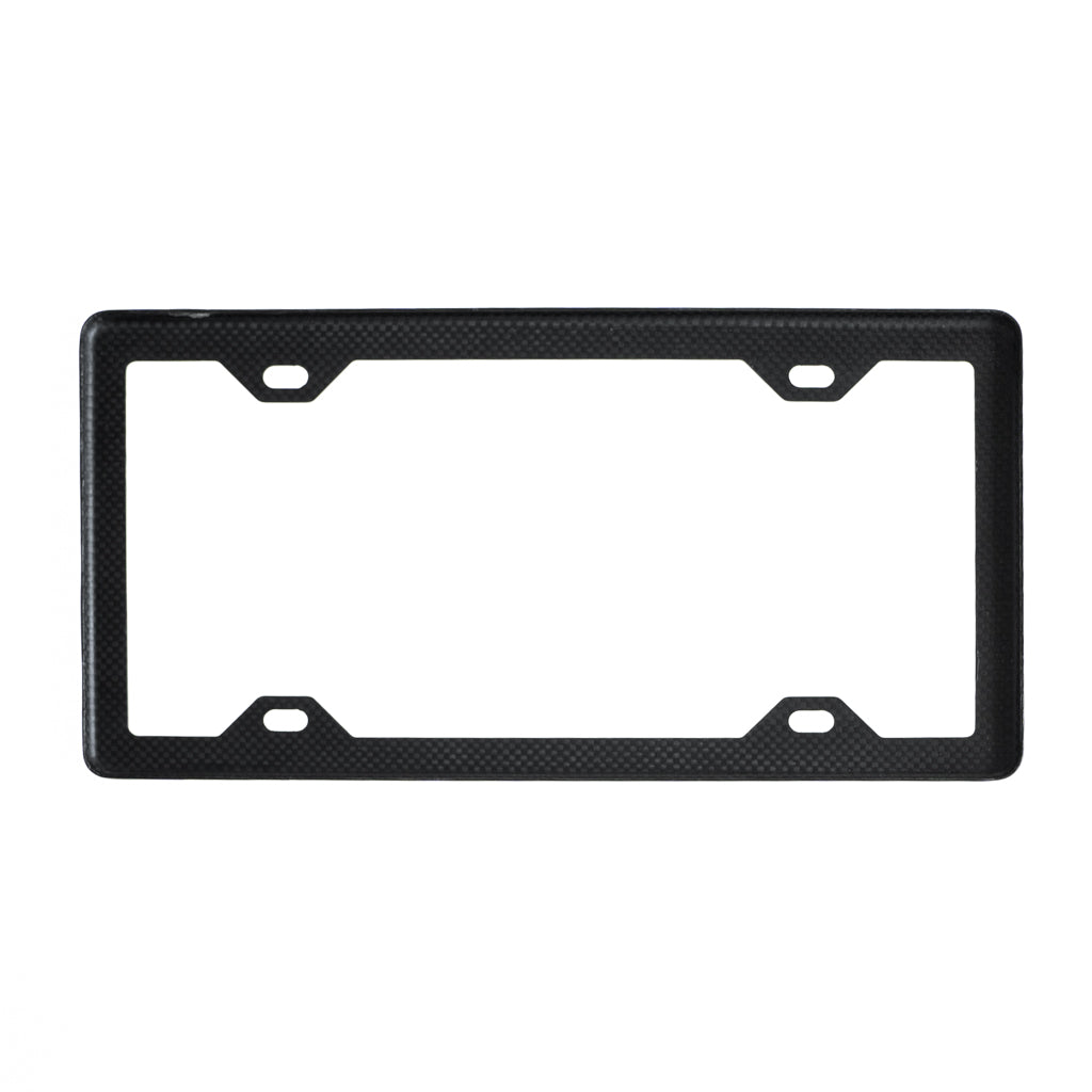 Porta Placa Trenzado Fibra Carbon - El Rey - FIBC06