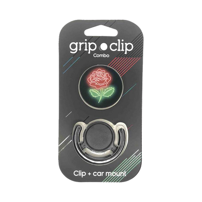 Grip Clip Flor Neon con Holder - GCLH144