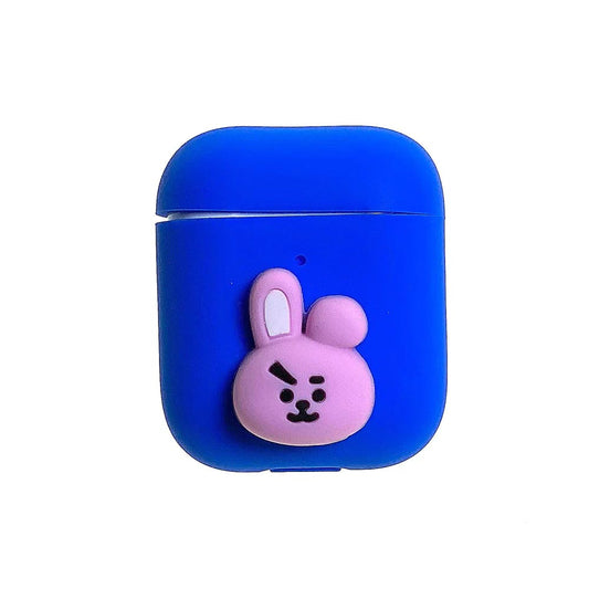 Estuche audifonos generico case airpods 1 / 2 conejo apple gen 1 ,  gen 2 color azul